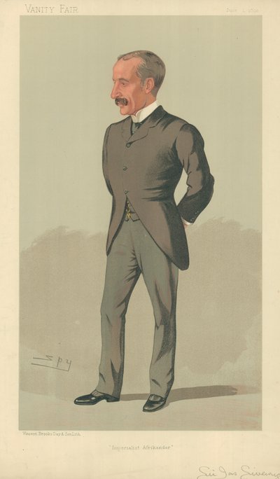 Sir James Sivewright, Imperialist Afrikander, 1 June 1893, Vanity Fair Cartoon by Leslie Matthew Ward